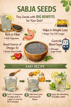 Premium Sabja Seeds (Basil Seeds) – Cooling, High-Fiber & Nutrient-Rich Super Seeds 200g